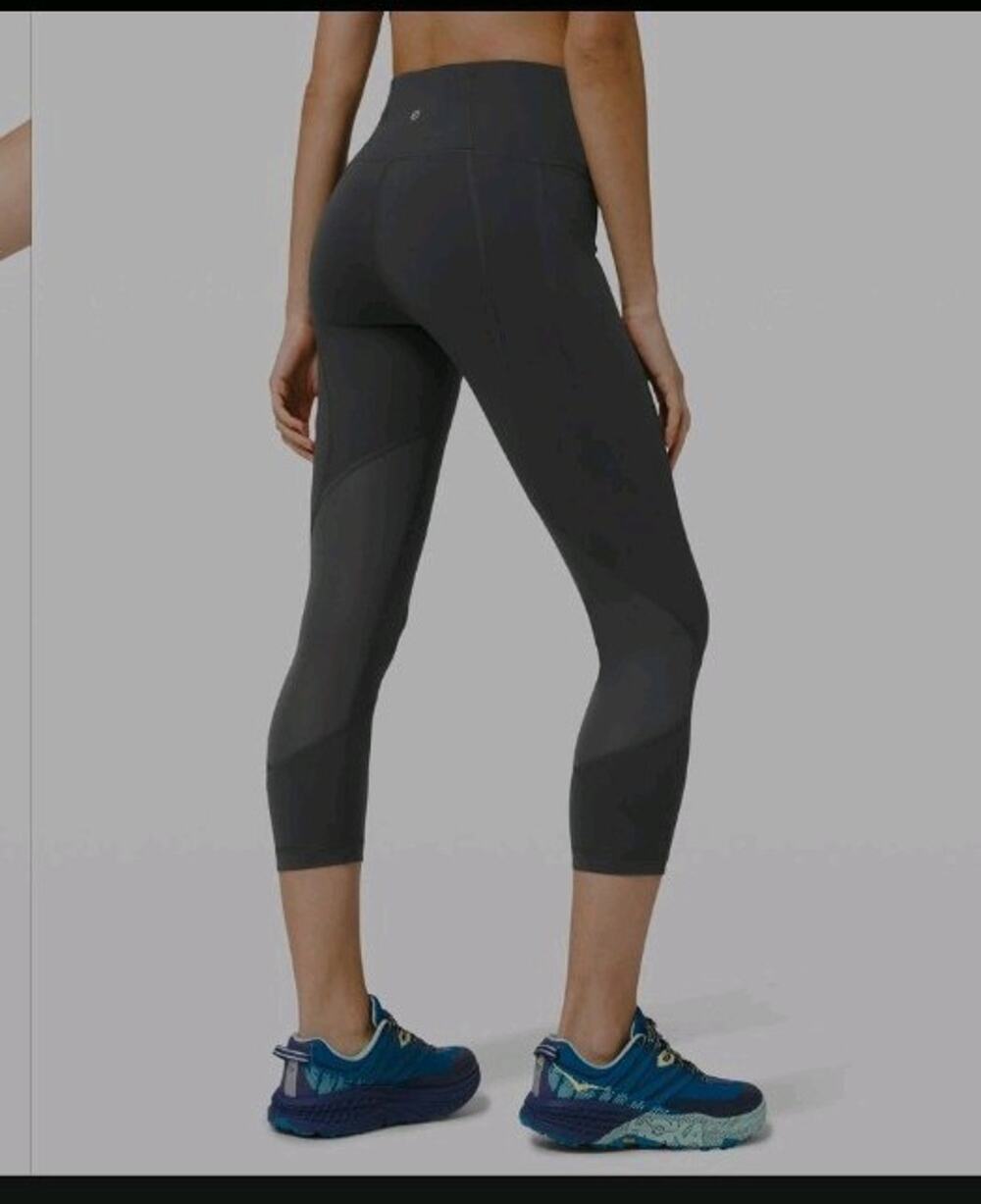 Lululemon Women's Pace Rival High-Rise Crop 22" Leggings - Size 6 Charcoal Gray